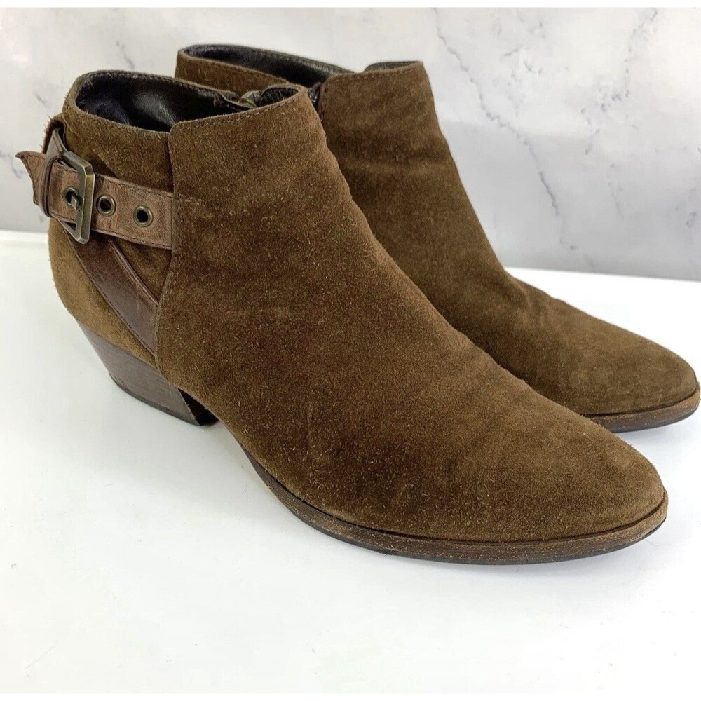 Ankel Boots Leather Suede Women’s 6.5 Western Weatherproof Chestnut Women's